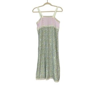 Zara lavender and light blue ditzy floral sequins sundress. NWT Size 13-14 years